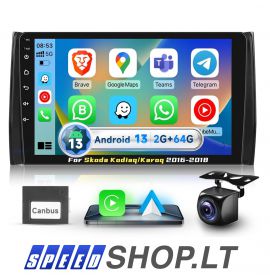 Skoda Kodiaq Karoq Android 13 multimedia Carplay DSP BT GPS FM RDS USB